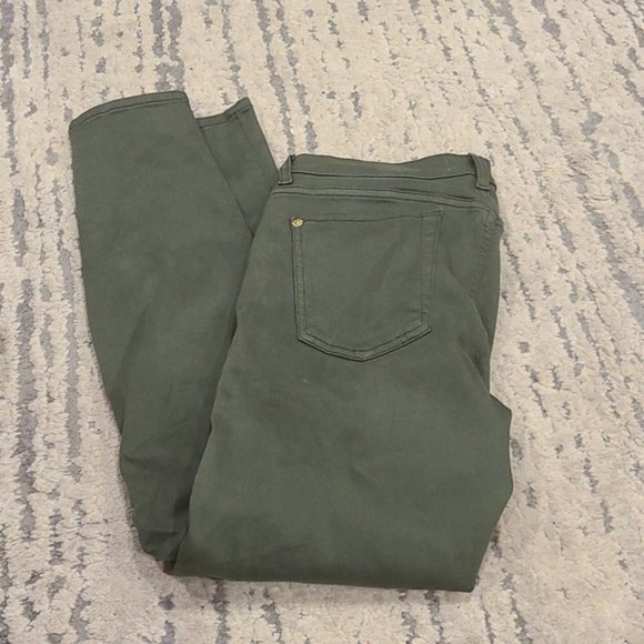7 for all mankind Skinny Green Denim.jesns with zippers down the leg - Picture 8 of 9